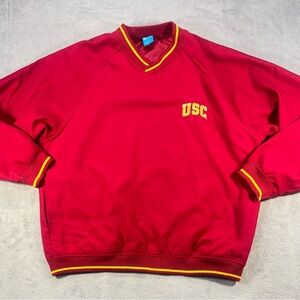 Vintage 72 Blue USC Trojans Pullover Size XL Cardinal And Gold Trim